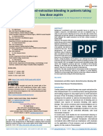 Evaluation of Post-Extraction Bleeding in Patients Taking Low Dose Aspirin