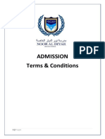 Admission Terms & Conditions