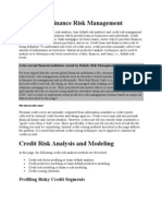 Credit and Finance Risk Management