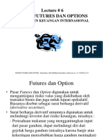 Lecture # 6 Pasar Futures Dan Options: Manajemen Keuangan Internasional