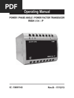 Operating Manual: Power / Phase Angle / Power Factor Transducer