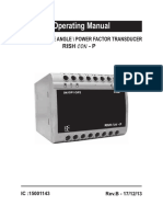 Operating Manual: Power / Phase Angle / Power Factor Transducer