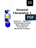 GENERAL CHEMISTRY - Q1 - Mod7 - Calculating Formula Mass, Empirical Formula and Molecular Formula