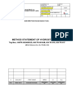 Method Statement of Hydrostatic Test