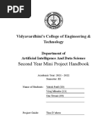 Second Year Mini Project Handbook: Vidyavardhini's College of Engineering & Technology