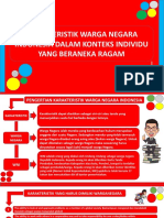 Karakteristik Warga Negara Indonesia Dalam Konteks Individu Yang Beraneka Ragam