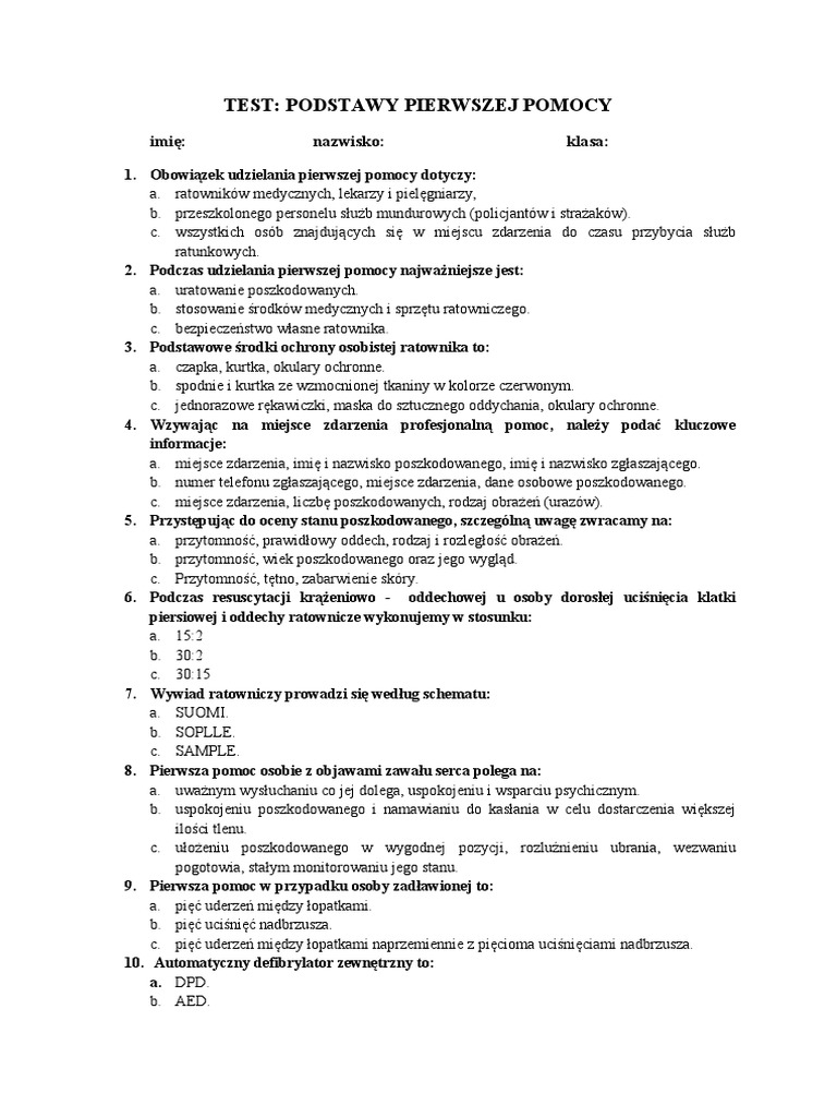 Sprawdzian Z Edb Klasa 1 Liceum