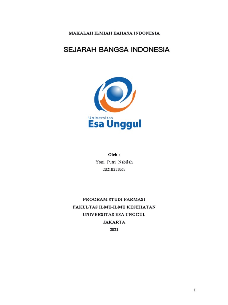 Template Makalah Sederhana | PDF