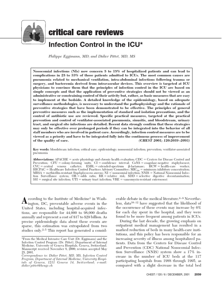 2 Infection Control in The ICU (PDFDrive) | PDF | Hospital Acquired ...