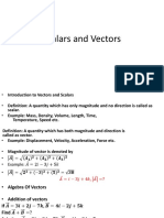 Scalars and Vectors