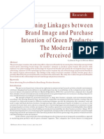 Examining Linkages Between Brand Image and Purchase Intention of Green Products The Moderating Role of Perceived Benefits
