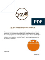 Opus Coffee Employee Manual