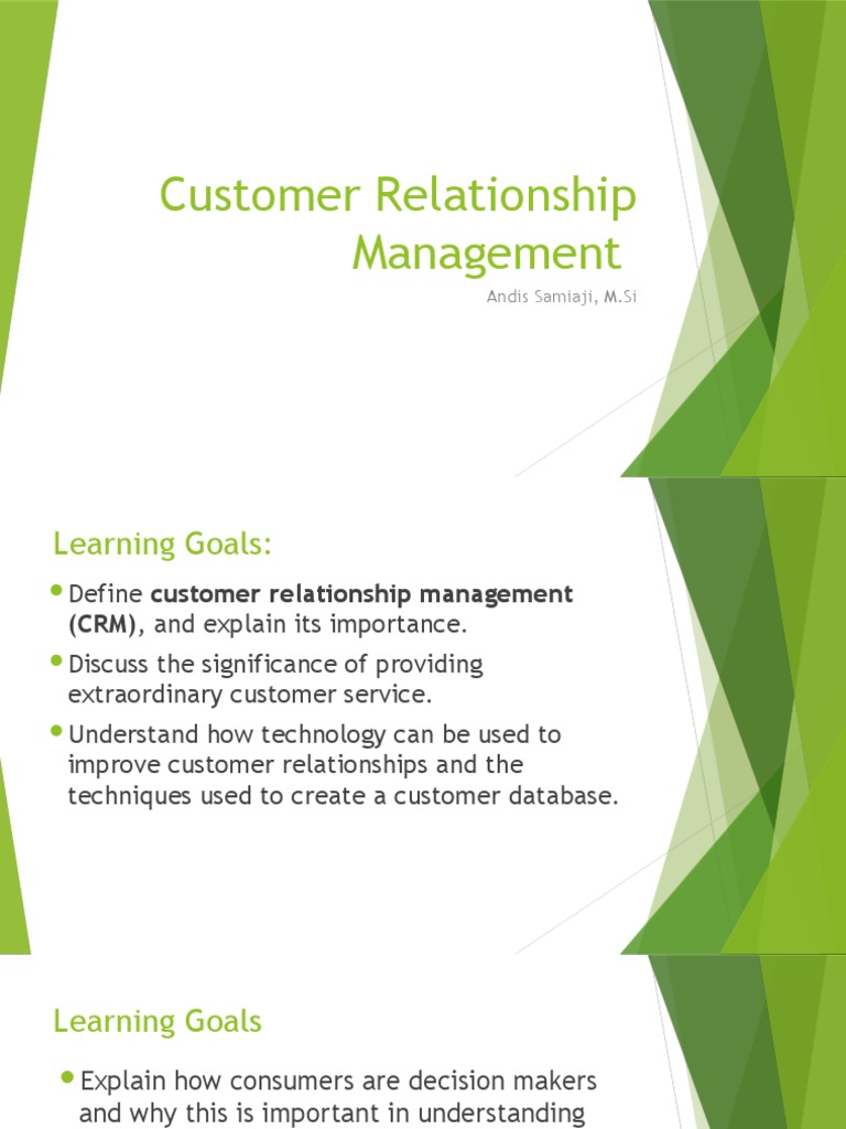 Customer Relationship Management | PDF