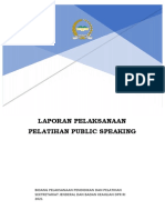 Laporan Pelaksanaan Public Speaking - Puskajiakn