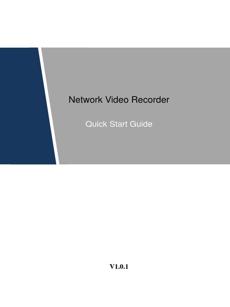 Network Video Recorder Quick Start Guide | PDF | Computer Network ...