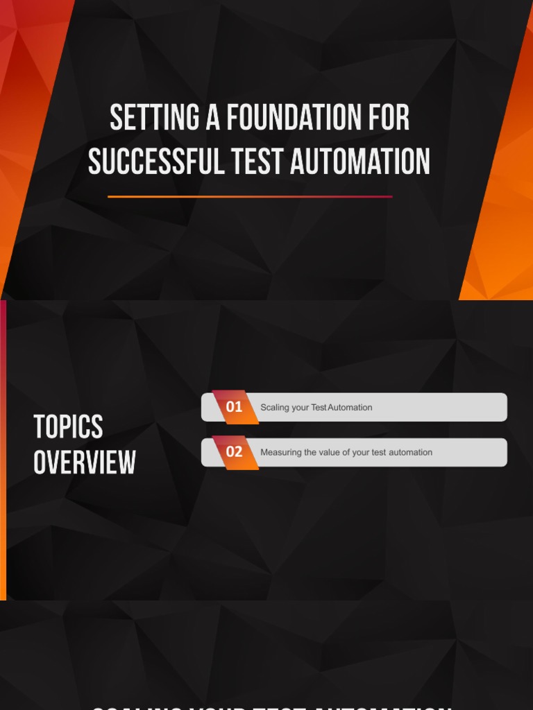 Setting A Foundation For Successful Test Automation-3 | PDF ...