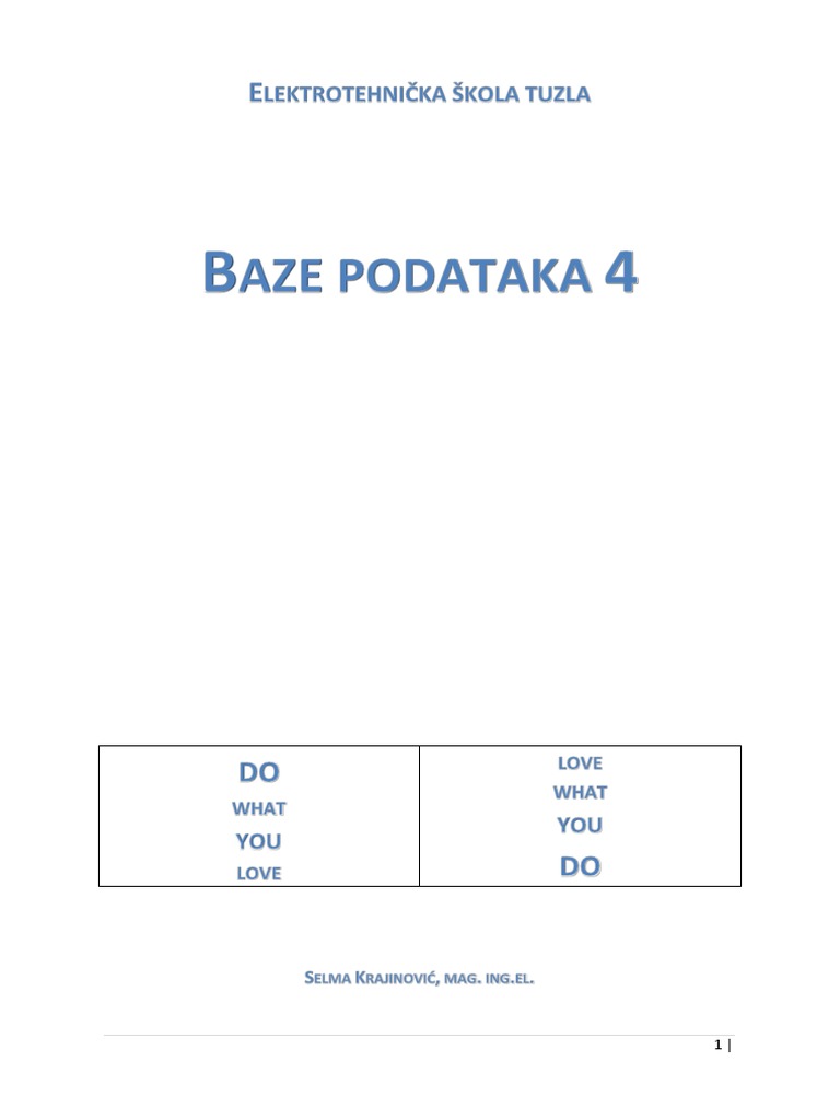 Baze Podataka | PDF