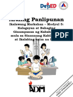 AP 7 Q2 Module 5 Kalagayan at Bahaging Ginagampanan NG Kababaihan Sa Asya