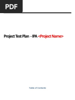 Project Test Plan - IPA