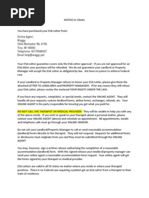 ESA Letter TenSoon 11.22.19