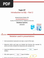 7 Introduction To SQL PART 2