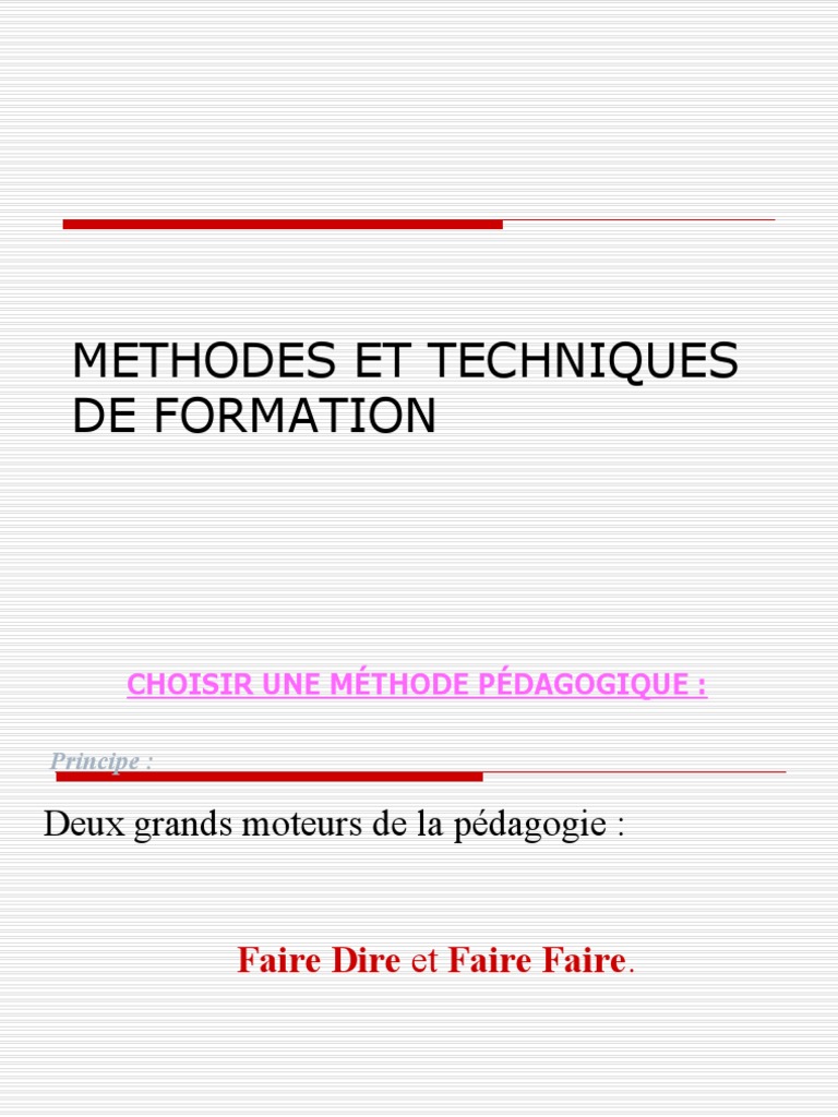 4 Méthodes Pédagogiques Essentielles | PDF | Pédagogie | Apprentissage