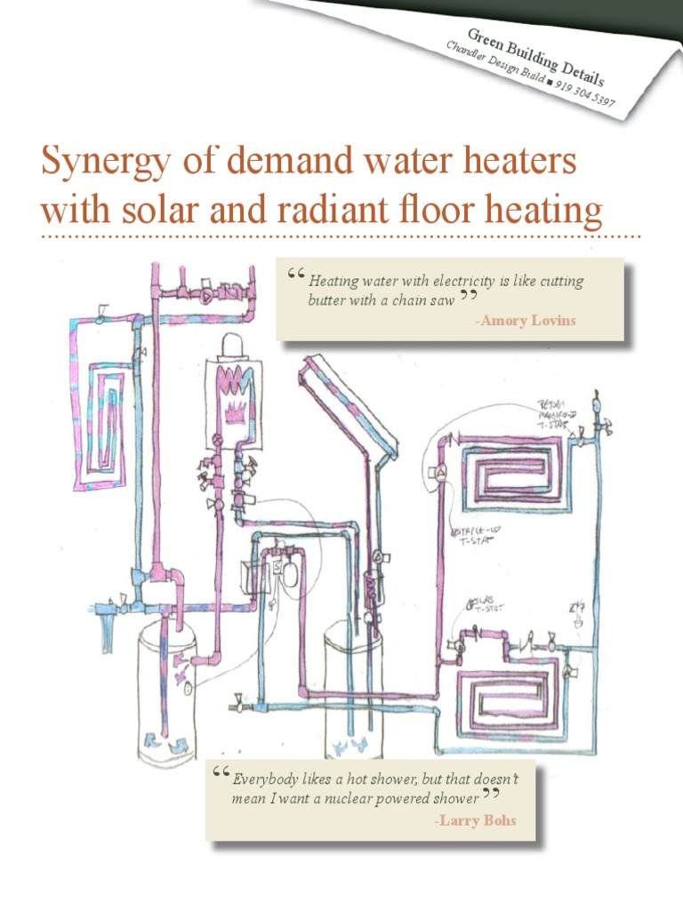 Synergy of Demand Water Heaters With Solar and Radiant Floor Heating