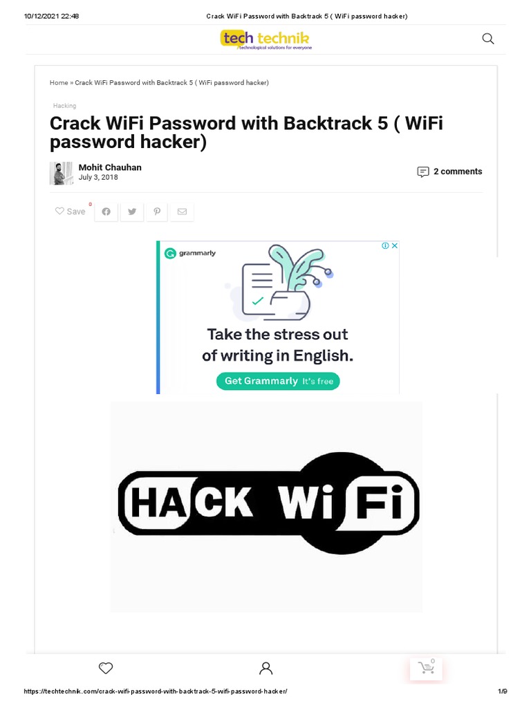 Crack WiFi Password With Backtrack 5 (WiFi Password Hacker) PDF Wi Fi Password
