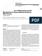 Pharmacokinetics of Bupropion and Its Metabolites in Haemodialysis Patients Who Smoke