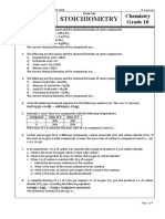 Stoichiometry: Chemistry Grade 10