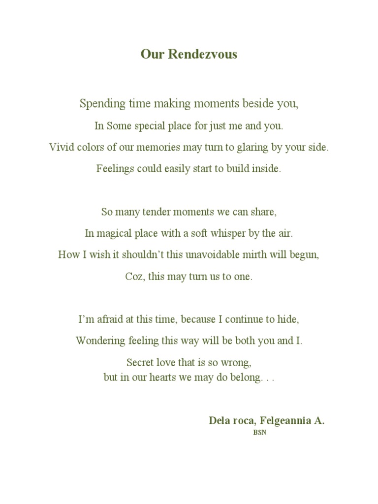 Our Rendezvous | PDF