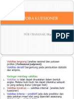 Uji Coba Kuesioner