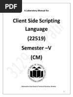 Client Side Scripting Language (22519) Semester - V (CM) : A Laboratory Manual For