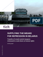 Supplying The Means For Repression in Belarus