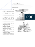 Crucigrama sobre la colonia en América