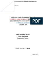 Relatório de pesquisa de calcário em Nobres-MT