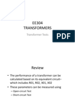 EE304 Transformers Transformers: Transformer Tests