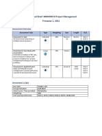 Assessment Brief: SBM4305 IS Project Management Trimester 1, 2021