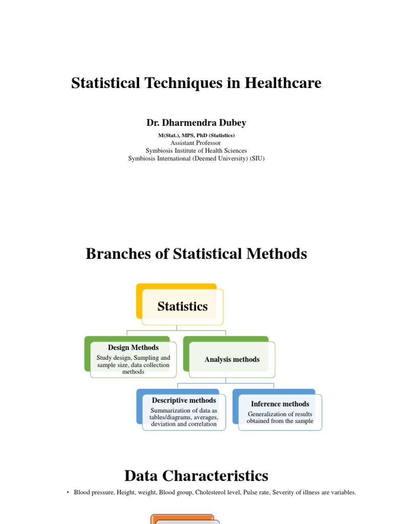 STATISTICAL APPLICATIONS IN HEALTHCARE intelligence overview