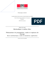 EPFL-Notes de Cours-Hydraulique à Surface Libre