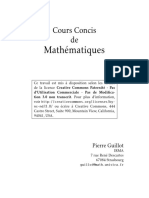 Pierre Guillot-Cours Concis de Mathématiques