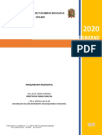 Segundo Informe de Gobierno 2020 Maquinaria