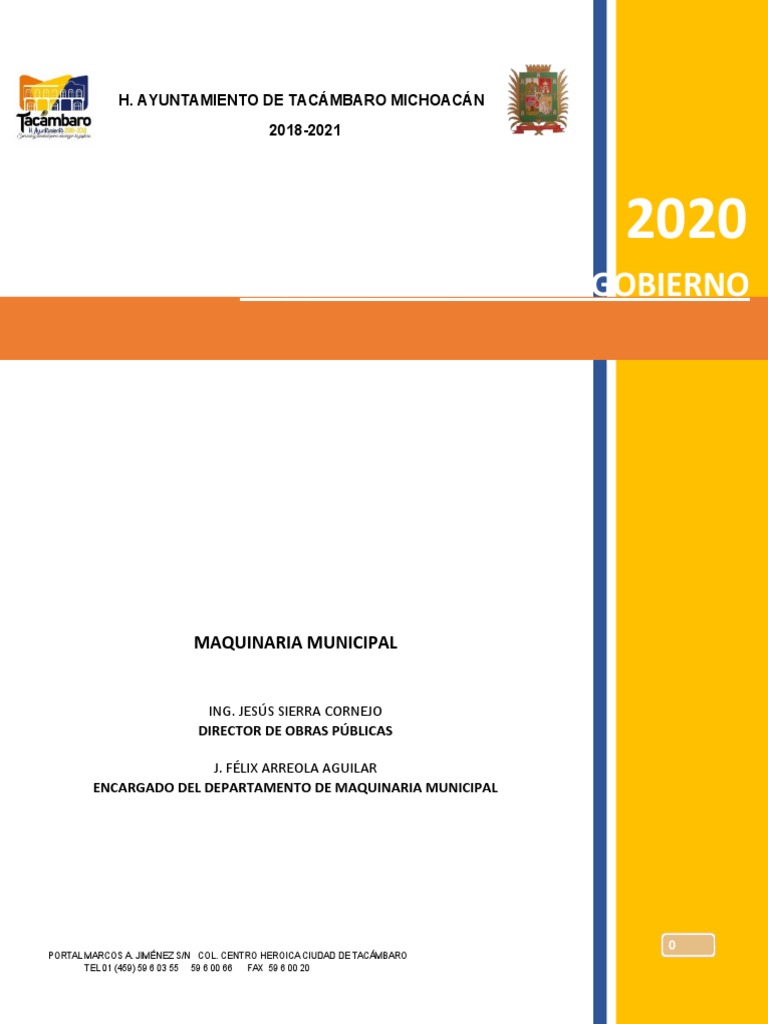 Segundo Informe de Gobierno 2020 Maquinaria PDF