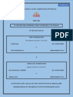 ISBR Intra-Moot Court Competition Writ Petition and Appeal Memorandum