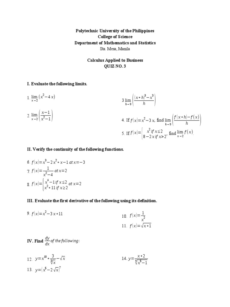 q3 Calculus Applied To Business | PDF