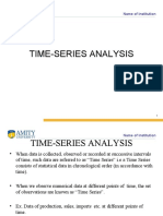 Time-Series Analysis: Name of Institution