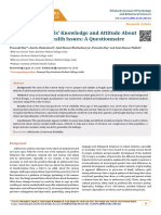 Adolescent Girls' Knowledge and Attitude About Mental Health Issues: A Questionnaire