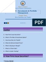 BFIN685 - Chapter 3 - How Securities Are Traded