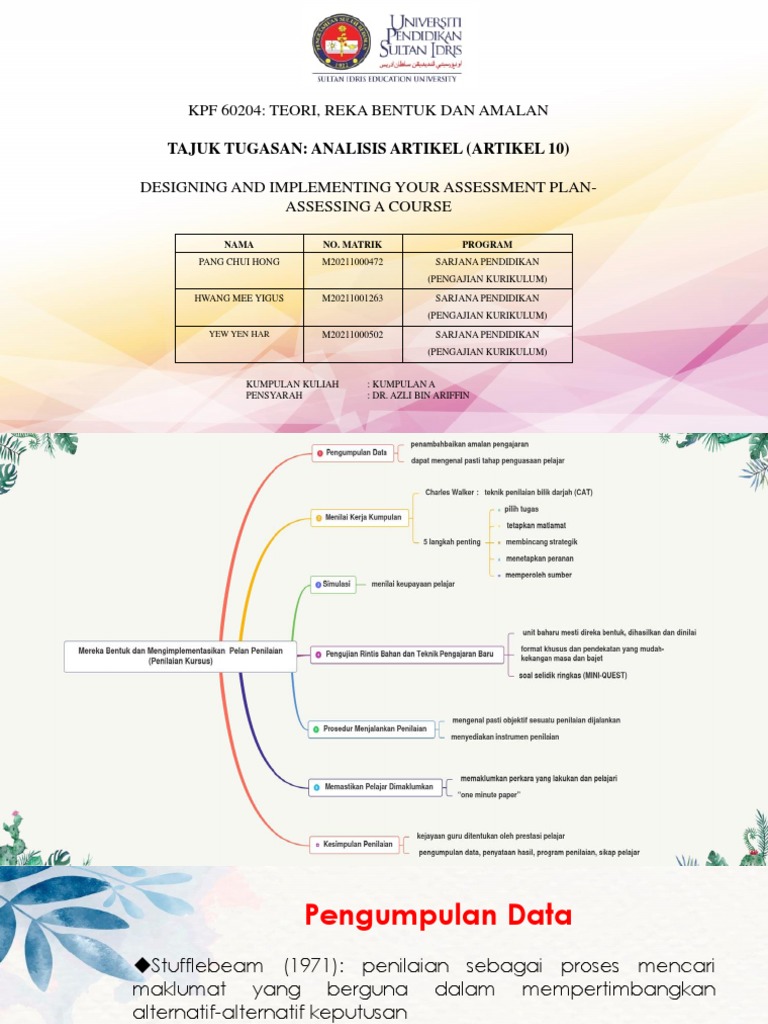 Artikel 10 Designing And Implementing Your Assessment Plan Assessing
