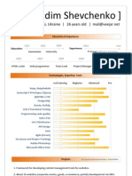 Vadim Shevchenko CV